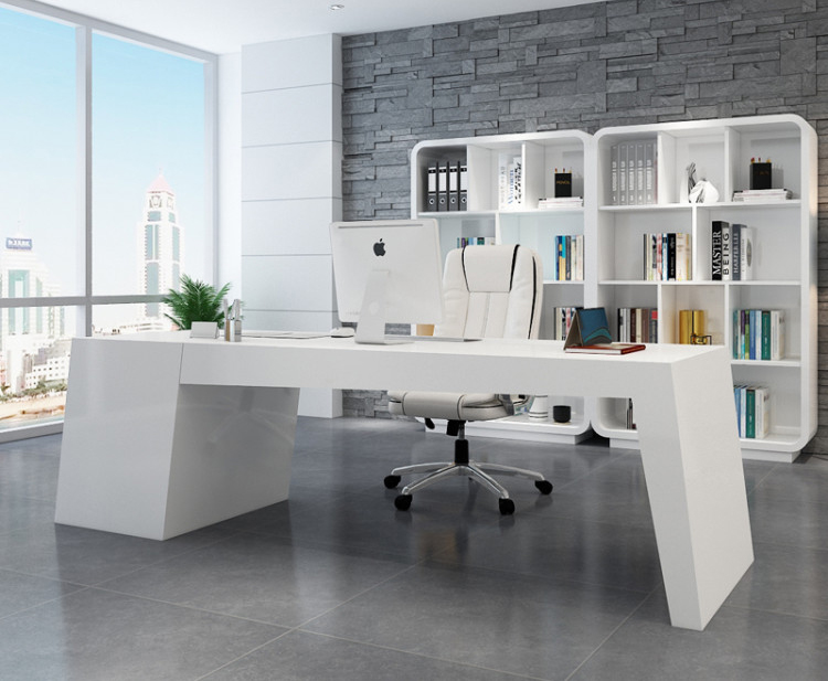 簡約時尚板式老板桌 現(xiàn)代主管大班臺 老板桌定制