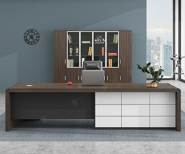 實木貼皮大班臺