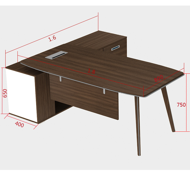 簡約單人板式經(jīng)理桌