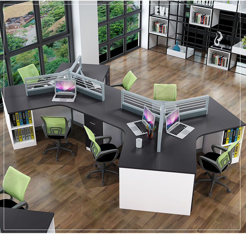 異形隔斷辦公桌5人位